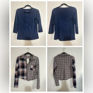 002 COMBO: Long sleeves blouses size M